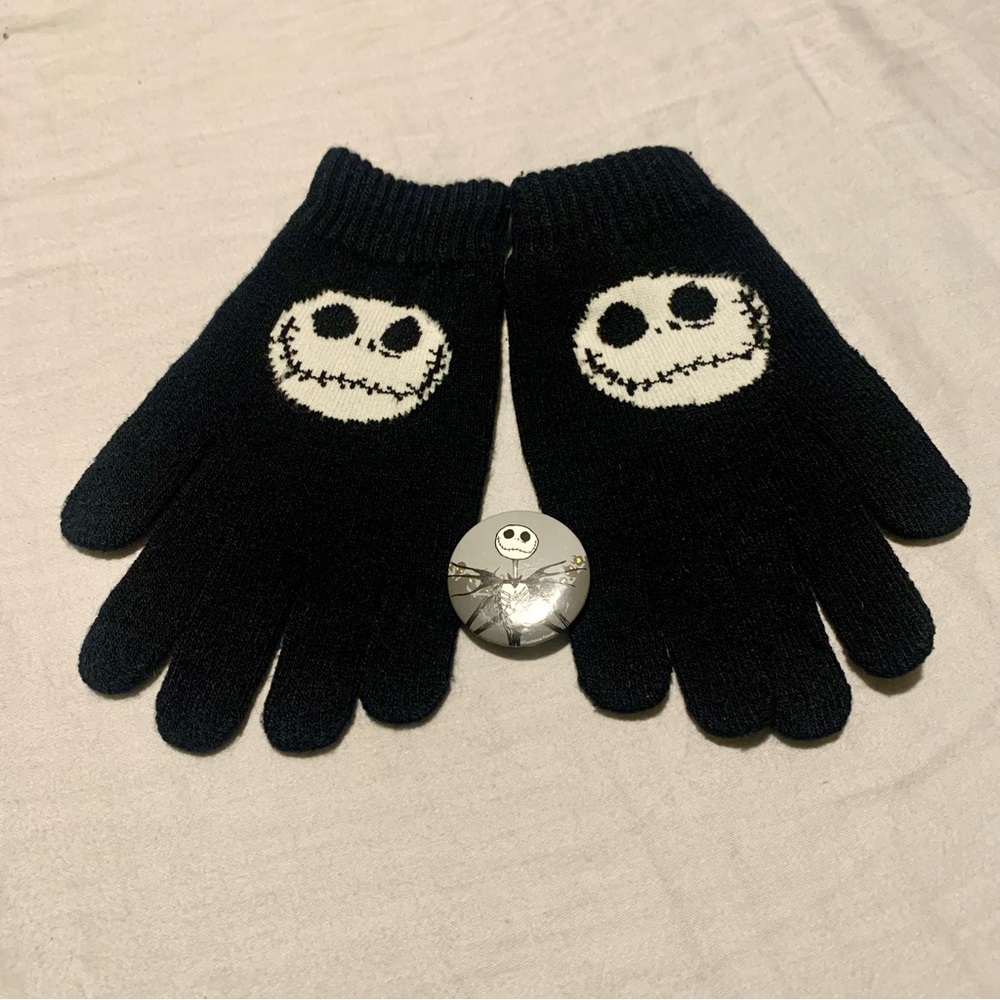 Nightmare Before Christmas Jack Skellington Gloves Small Medium Unisex vintage